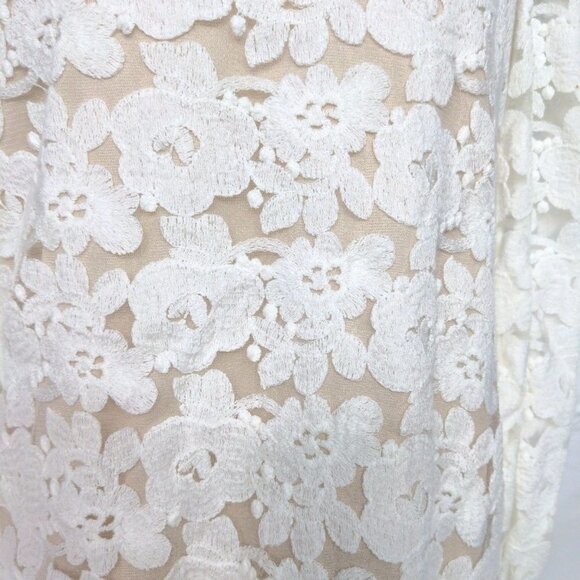 Gianni Bini Cold Shoulder Lace Dress Cream Size Small - Picture 2 of 4